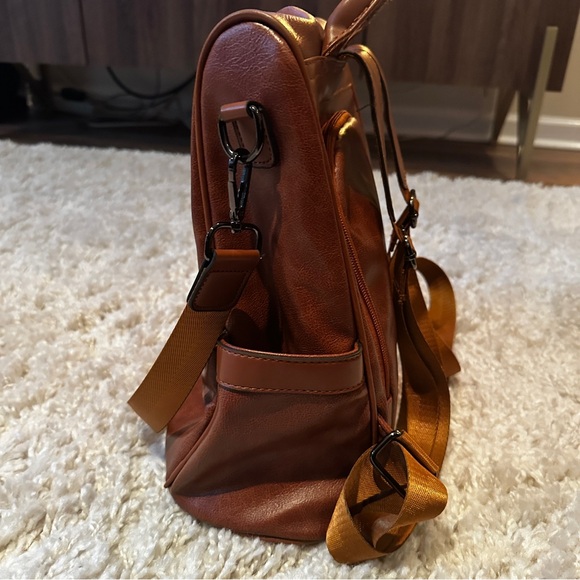 {preloved} Faux Brown Leather Backpack - Picture 5 of 12